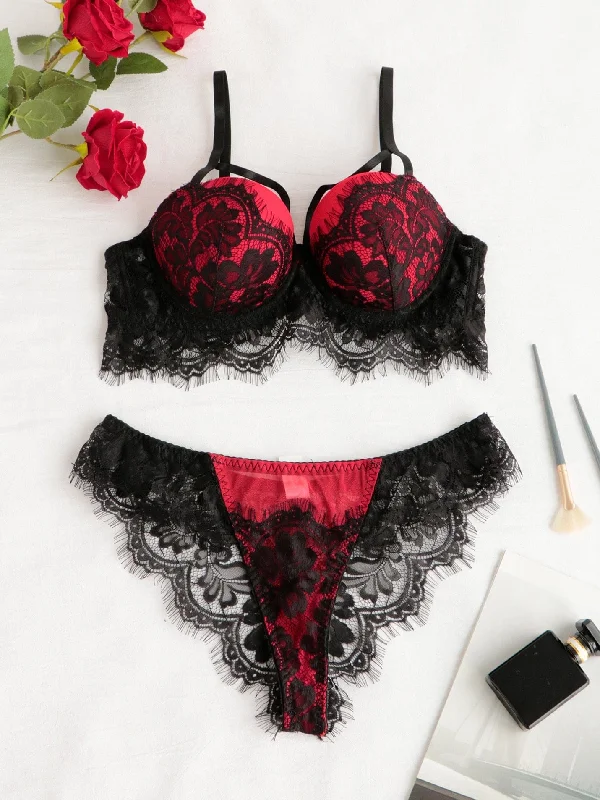 Aarya Lace Push Up Bra with Matching Panty Set