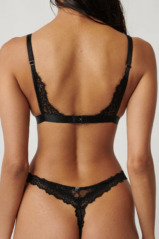 Fleur Thong Set Black