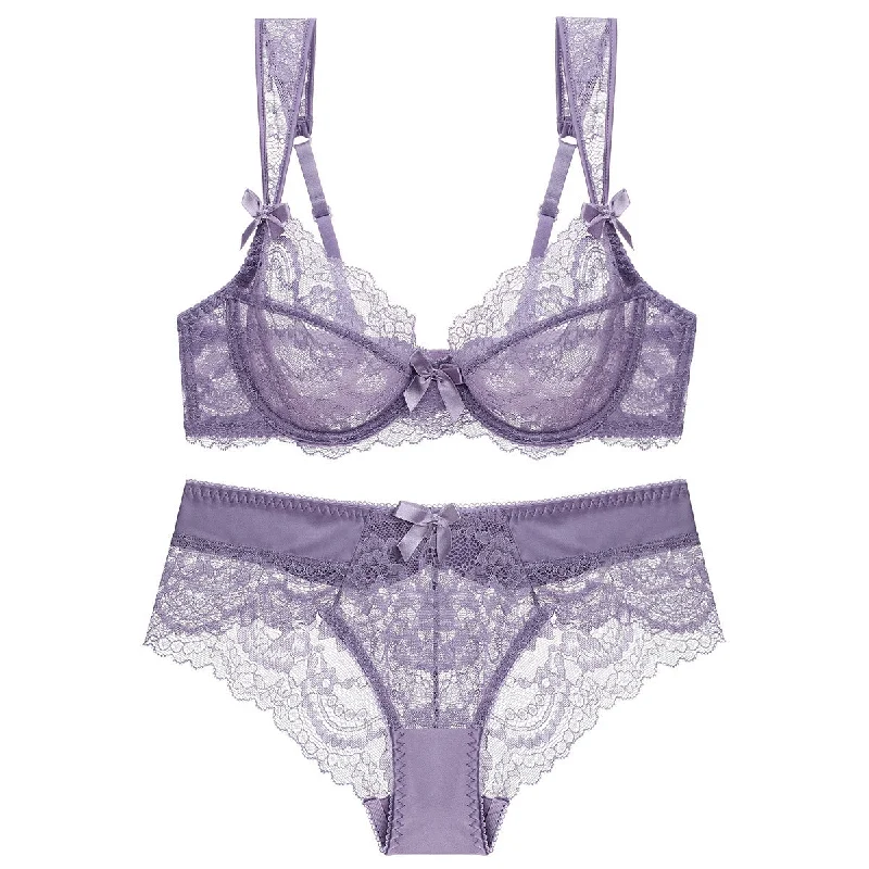 French Lace Plus-Size Push-Up Bra Set