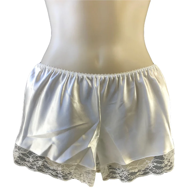 Ivory White Sexy Satin Lace French Knickers Negligee Lingerie PLUS SIZE