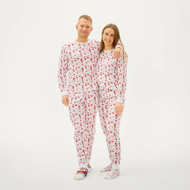 Valentines Pyjamas Hvid - Dame.