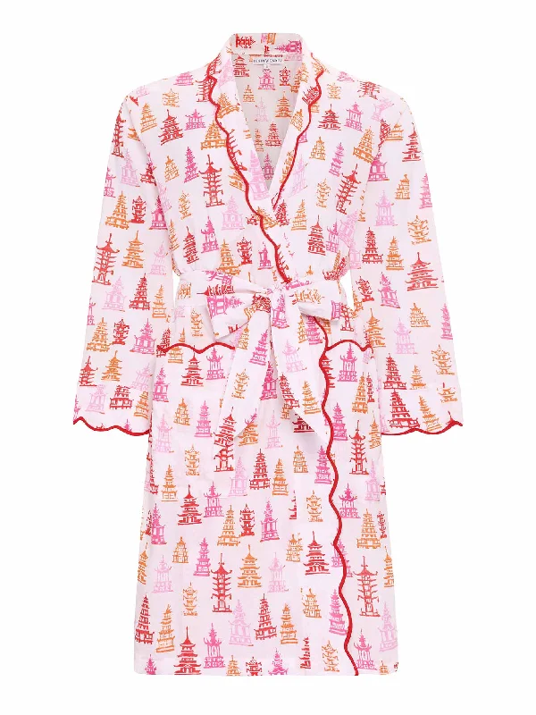 Pink Pagoda Short Classic Robe