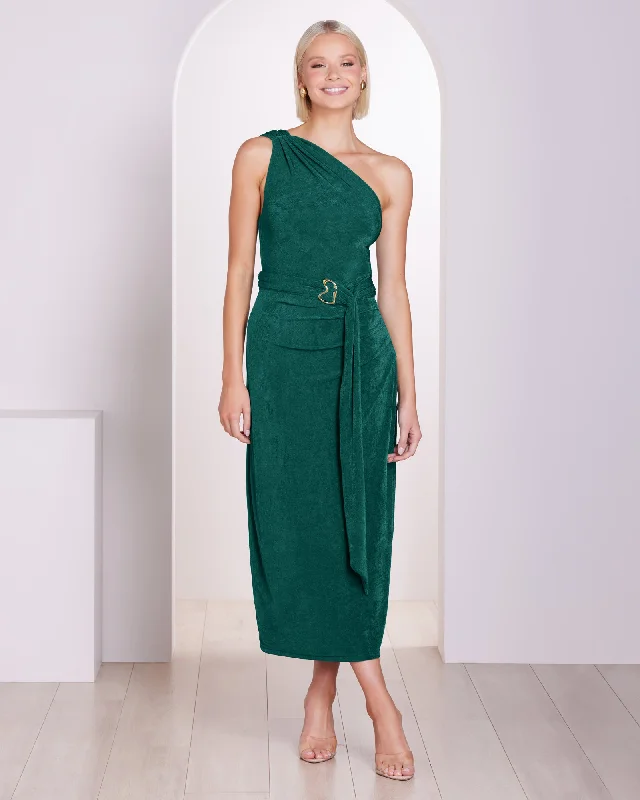 Kyle One Shoulder Midi Dress