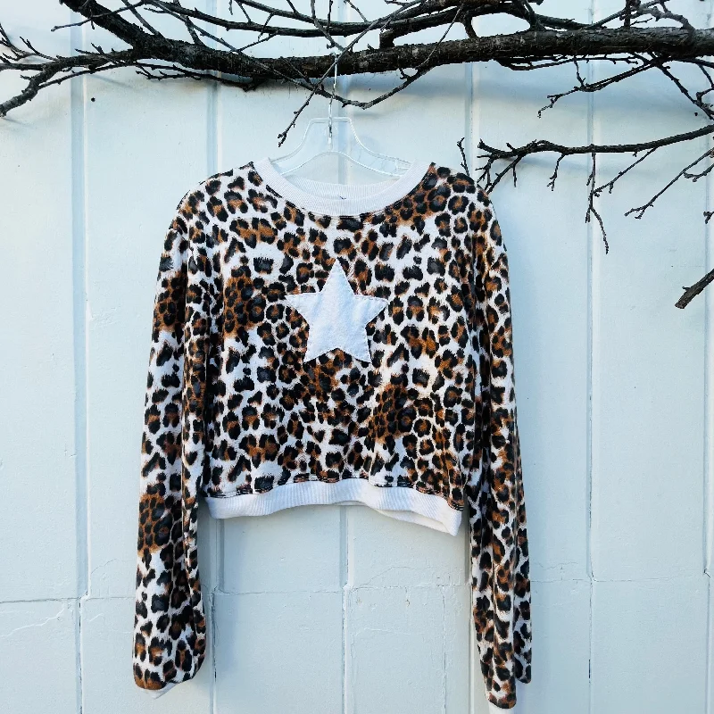 VH-T159 Hard tail Leopard Star Sweatshirt