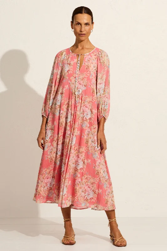 Willow Rose Pink Floral Midi Dress