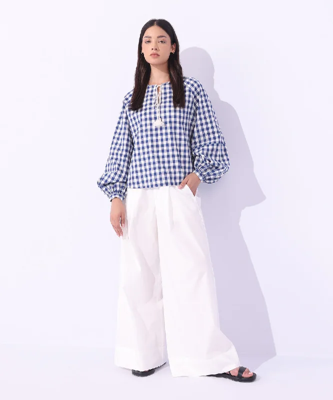 Loose-Fit Gingham Top