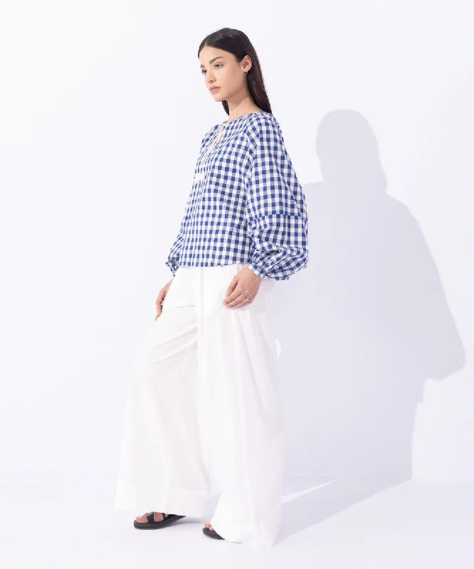 Loose-Fit Gingham Top