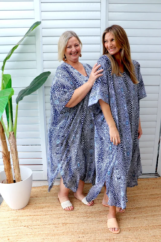 Long Kaftan In Uluru Navy