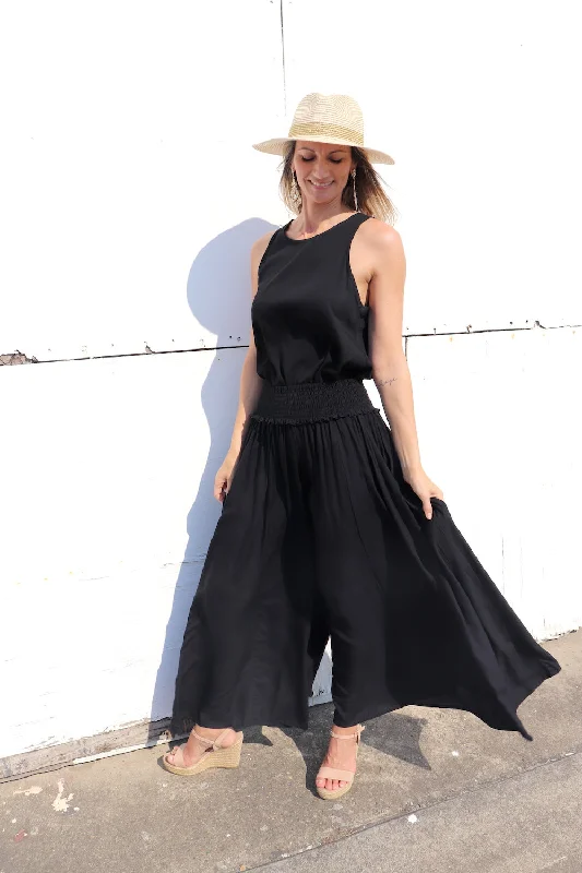 Caribbean Long Wide Leg Pant In Black