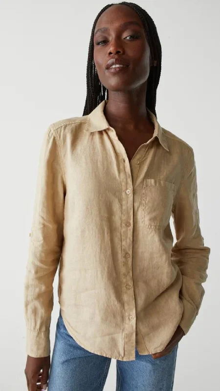 Spencer Linen Button Down - Natural