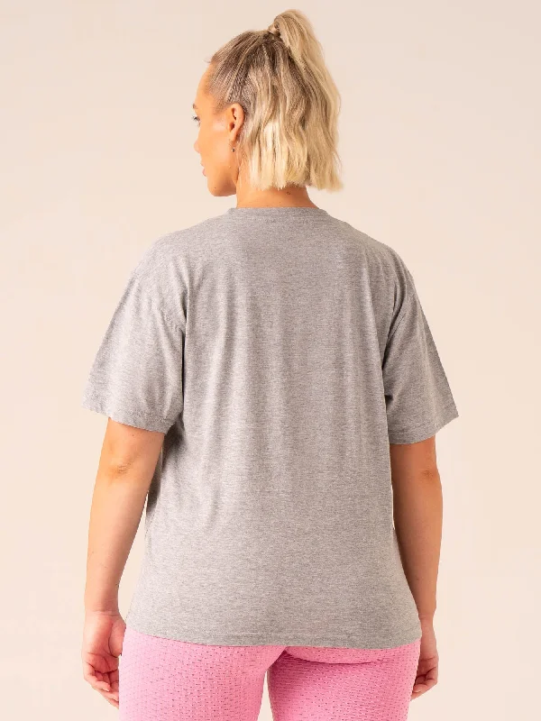 Grit Oversized T-Shirt - Grey Marl