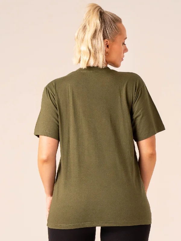 Grit Oversized T-Shirt - Olive