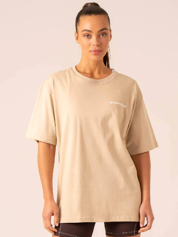 Industry Oversized T-Shirt - Sandstone