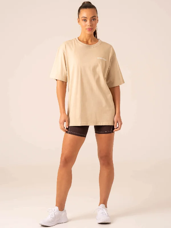 Industry Oversized T-Shirt - Sandstone