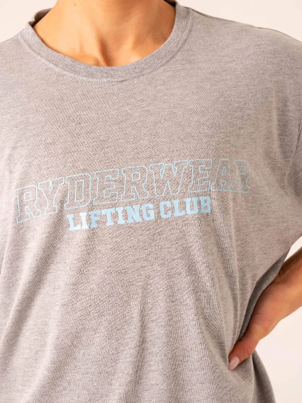 Lifting Club T-Shirt - Grey Marl