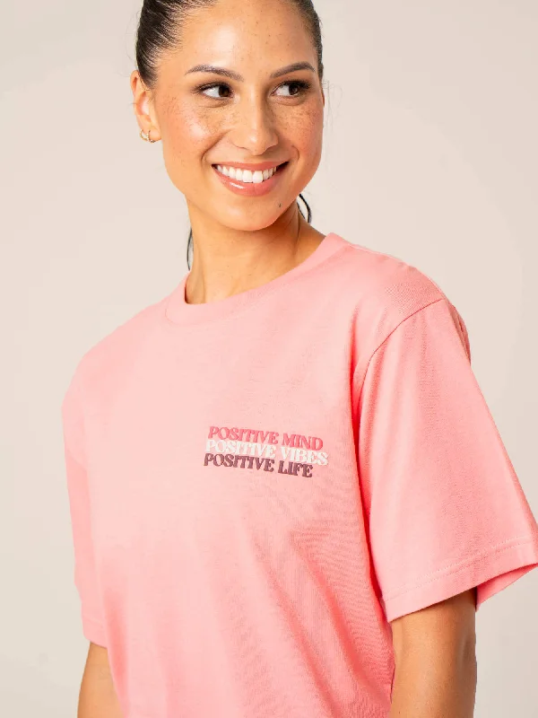 Positive Vibes T-Shirt - Pink