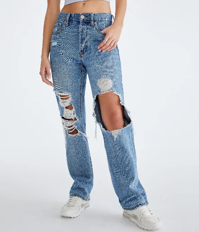 Aeropostale Women's '90S Super High-Rise Baggy Jean