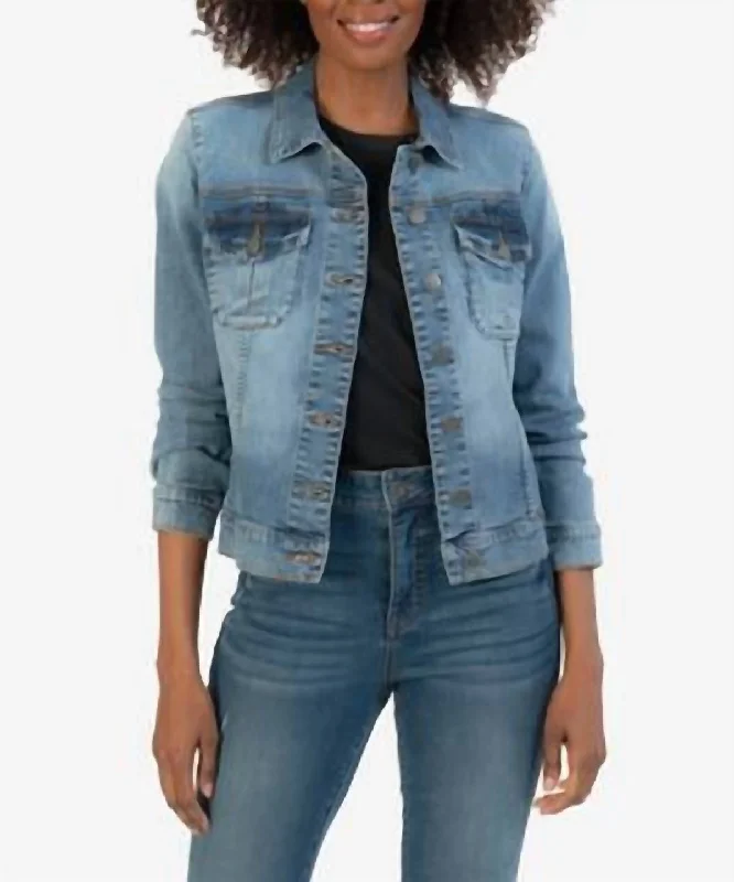 Amelia Denim Jacket In Ready Wash