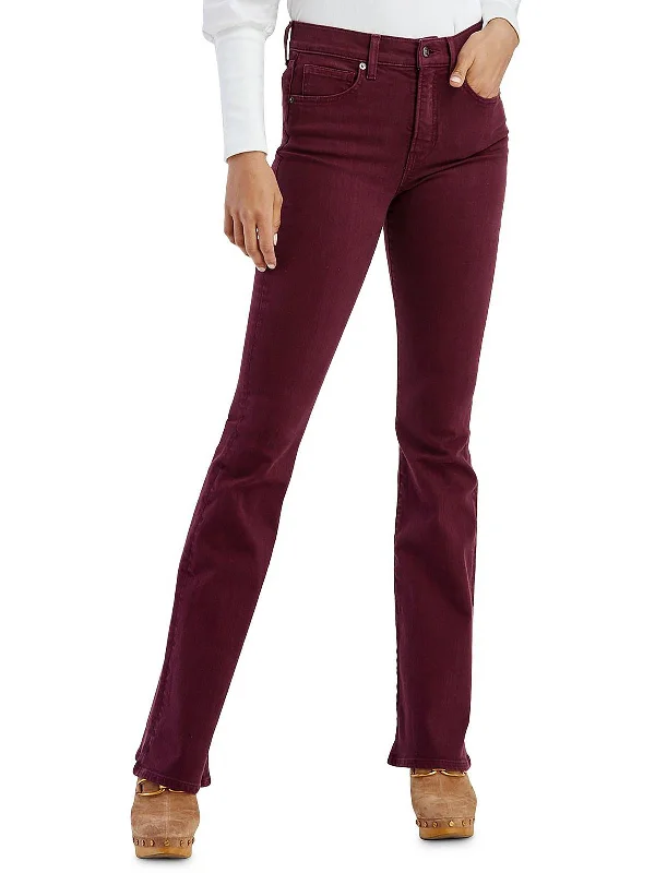 Beverly Womens High Rise Skinny Flare Jeans