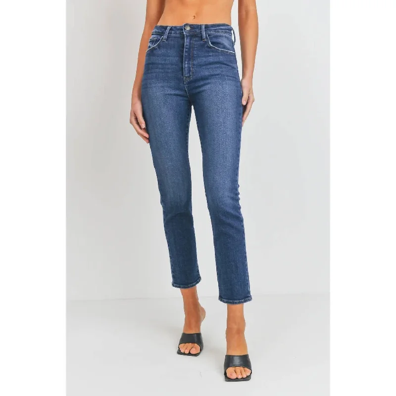 Classic Slim Straight Jeans In Dark Denim