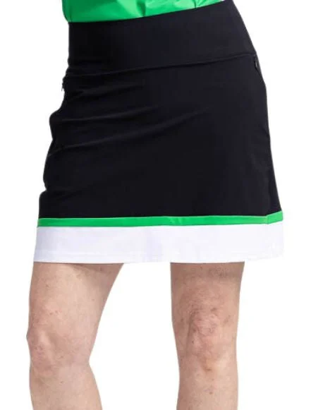 In Play Golf Skort - Black/Green - FINAL SALE