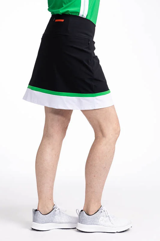 In Play Golf Skort - Black/Green - FINAL SALE