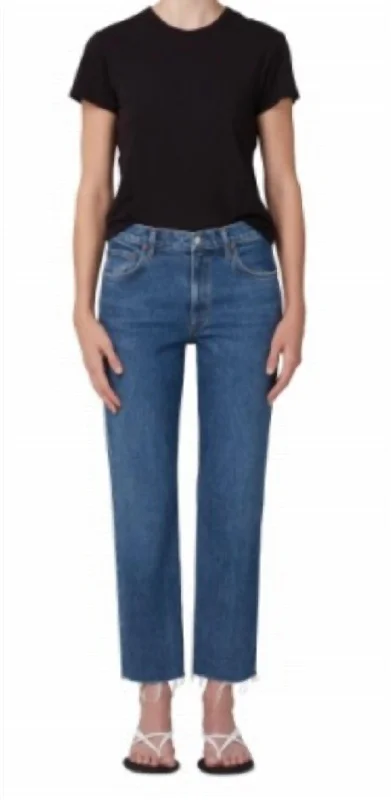 Kye Straight Crop Jeans In Mirage