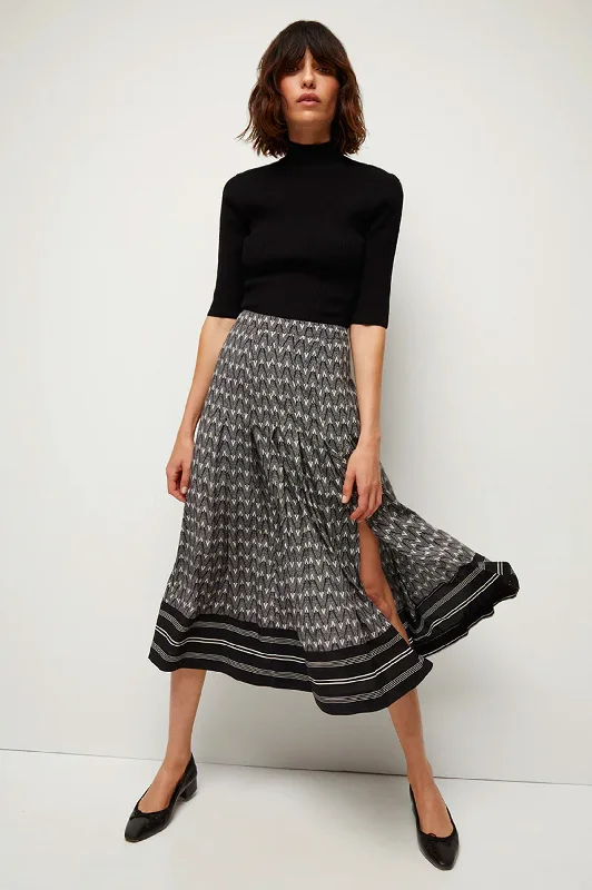 Norris V Logo Silk Skirt