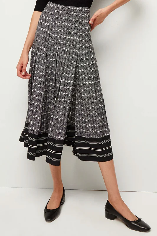 Norris V Logo Silk Skirt