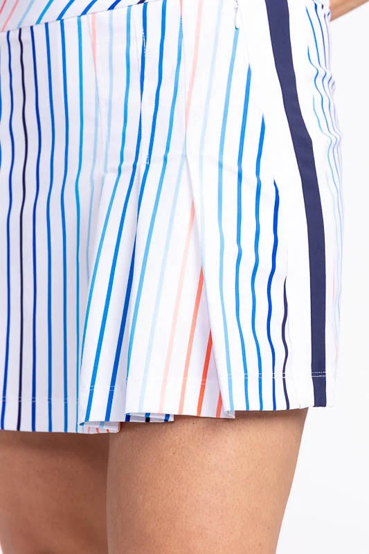 Party Pleat Golf Skort - Sun Stripe - FINAL SALE