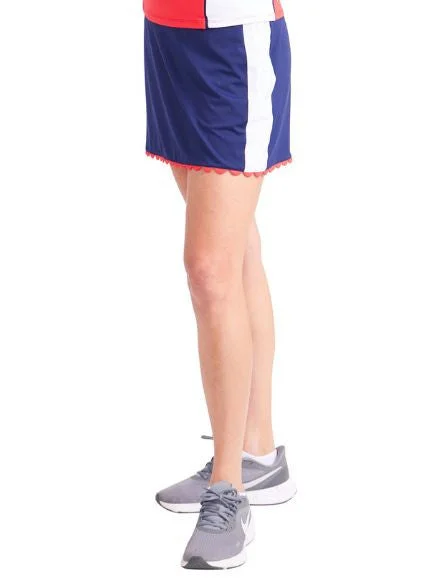 Scallop Pickleball Skort - Navy Blue