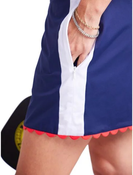 Scallop Pickleball Skort - Navy Blue