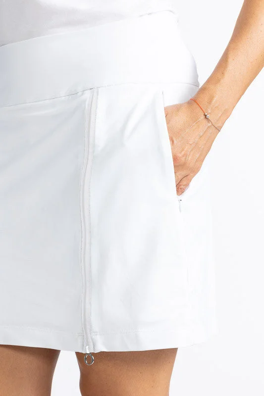 Summer Sass Golf Skort - White/White