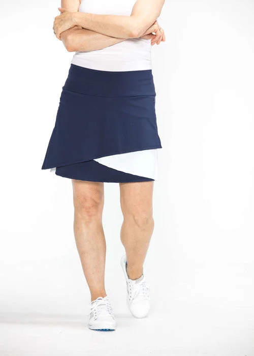 Wrap It Up Navy Blue Golf Skort