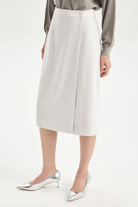 Wrap Midi Skirt in Pumice