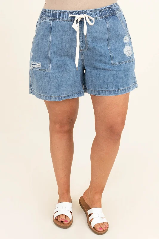 Catch The Tide Shorts, Denim Blue