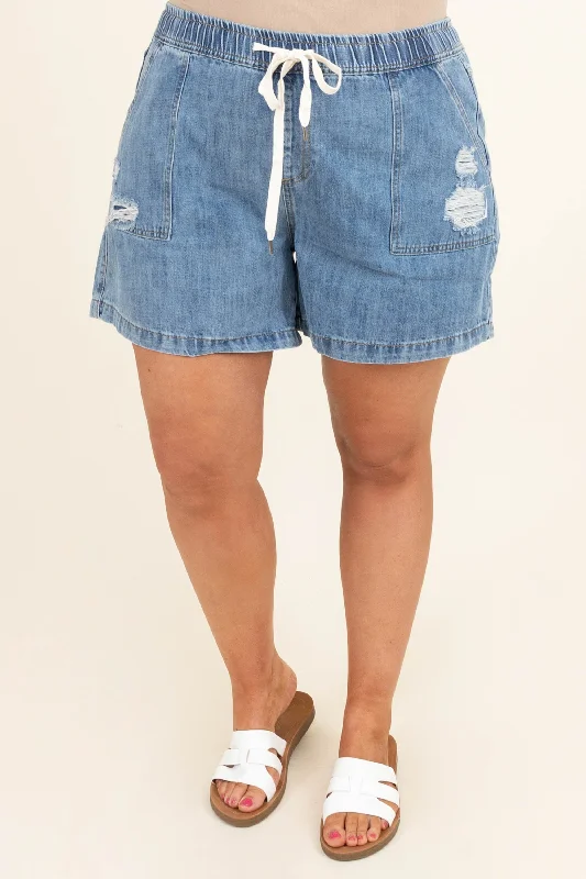 Catch The Tide Shorts, Denim Blue