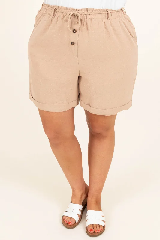 Make It Fabulous Shorts, Khaki