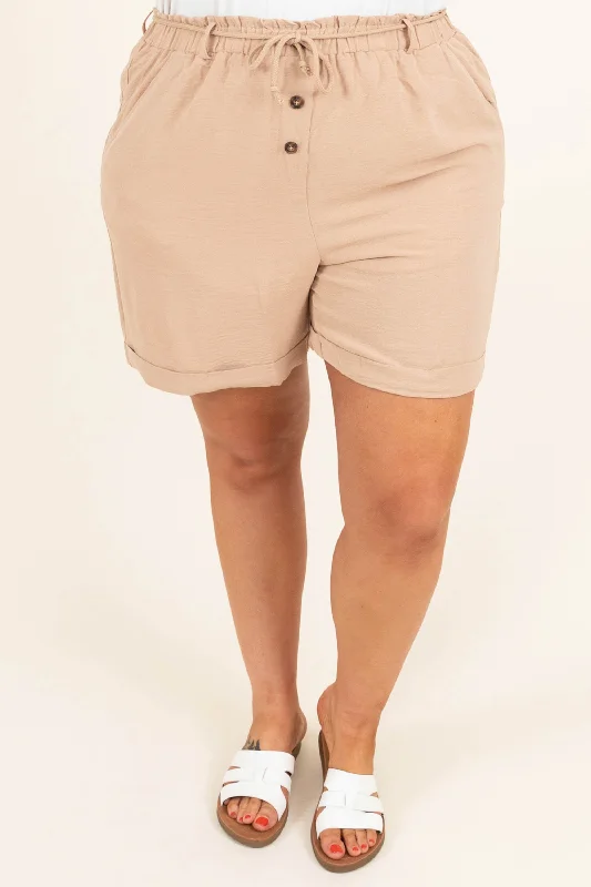 Make It Fabulous Shorts, Khaki