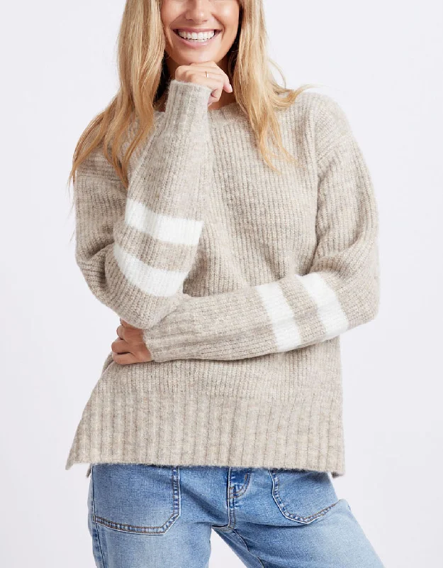 Alaska Crew Knit Jumper - Oat