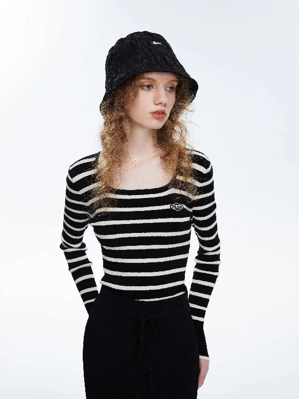 Black And White Striped Pullover