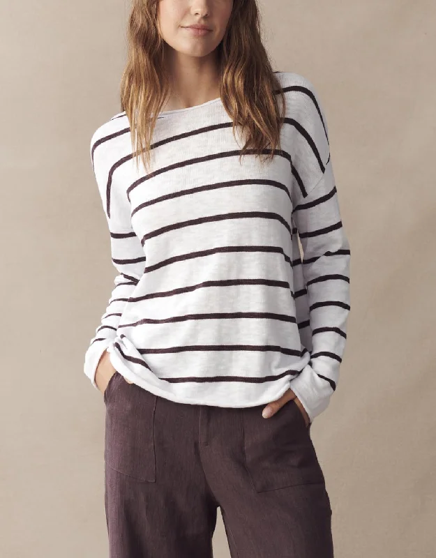 Minnie Knit Top - Chocolate Stripe