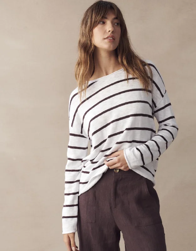 Minnie Knit Top - Chocolate Stripe