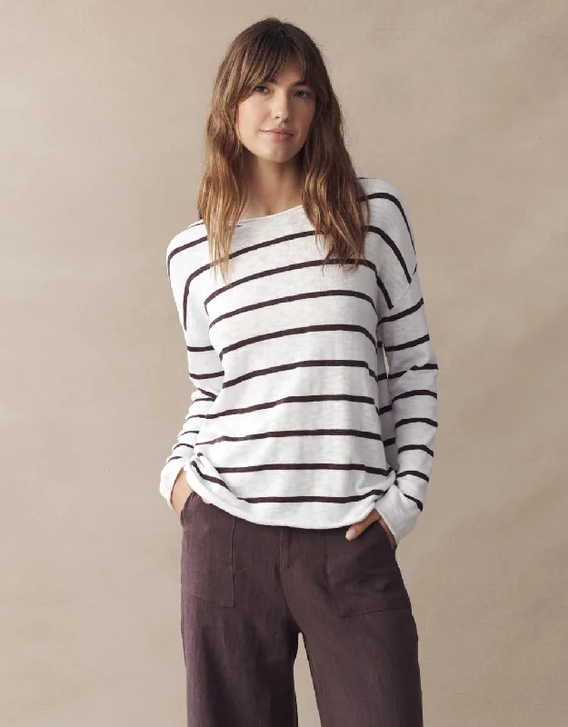 Minnie Knit Top - Chocolate Stripe