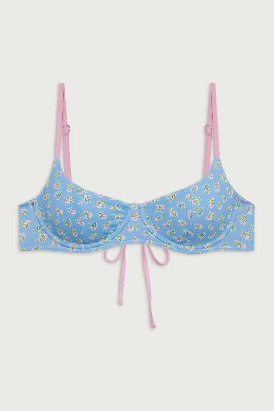 Cola Underwire Balconette Bikini Top - Blue Hawaii