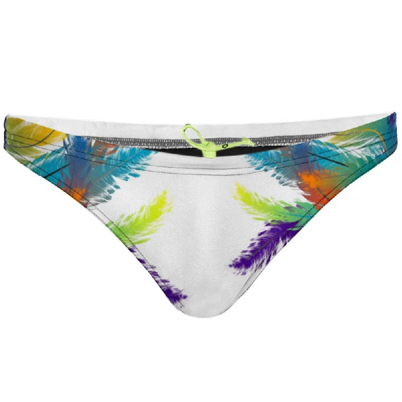 Colorful Peacock Tieback Bikini Bottom