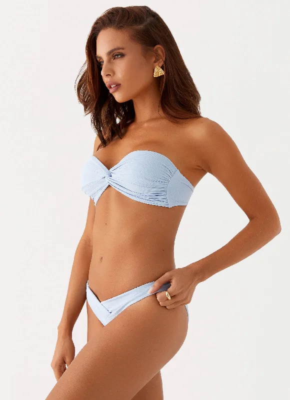 Delta Bandeau Bikini Top - Blue