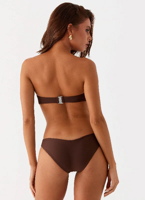 Delta Bandeau Bikini Top - Brown