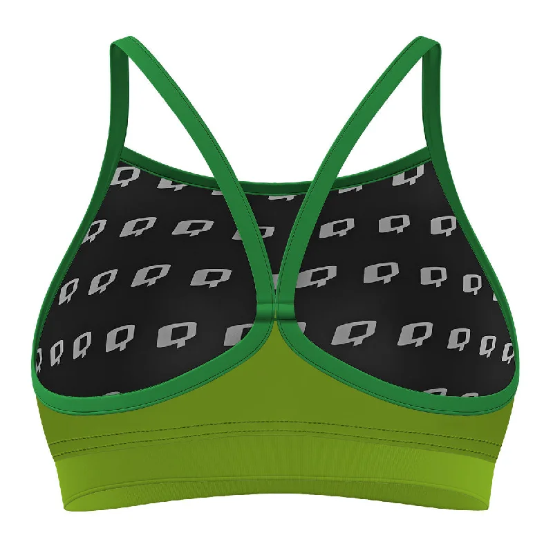 Green Classic Sports Bikini Top