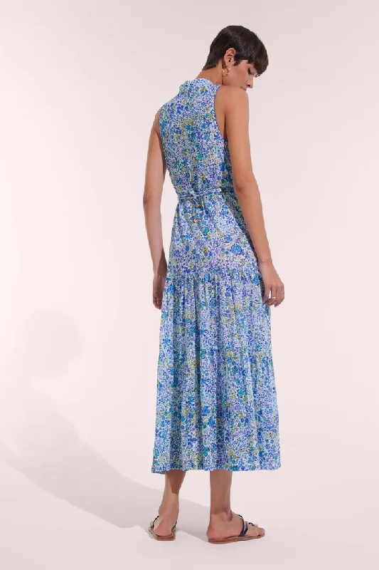 Long Dress Nana White Blue Nature